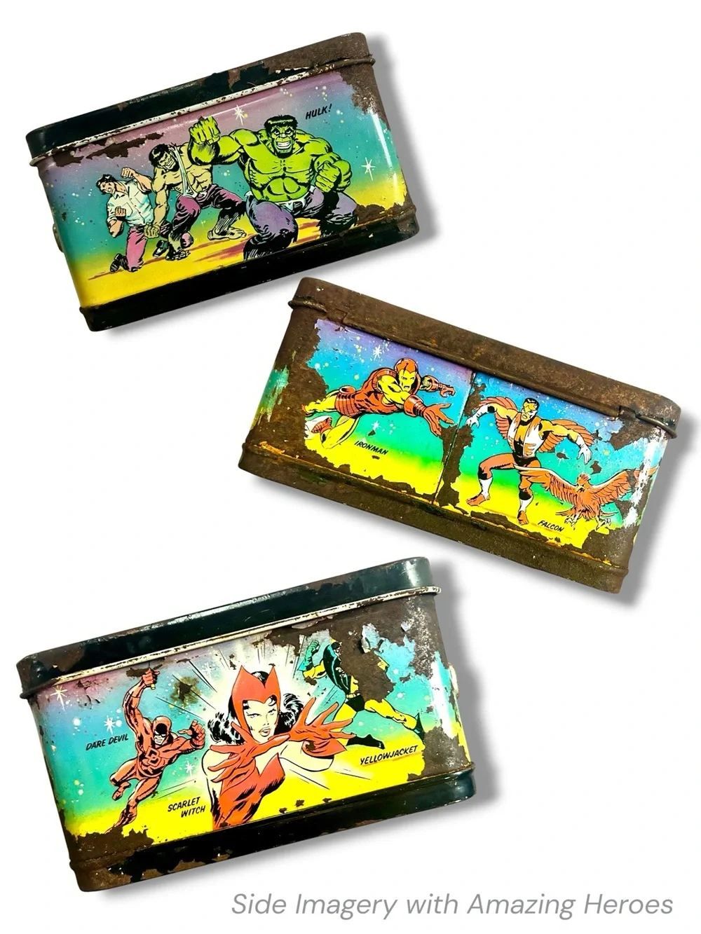 Vintage 1976 Marvel Comics Super Heroes Metal Lunchbox Aladdin Industries